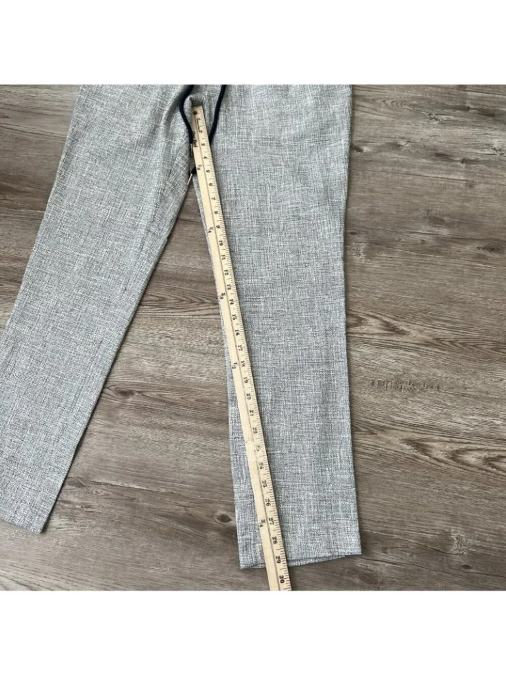 Paisley & Gray Slim Fit Dress Pants Mens M Gray Tweed Elastic Waist Drawstring